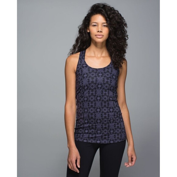 Lululemon Tops - Women's Lululemon Cool Racerback Mini Prisma Nightfall Black Grape Size 6
